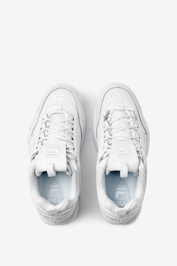 Triple White Fila UK woMen\'s Disruptor 2 Premium