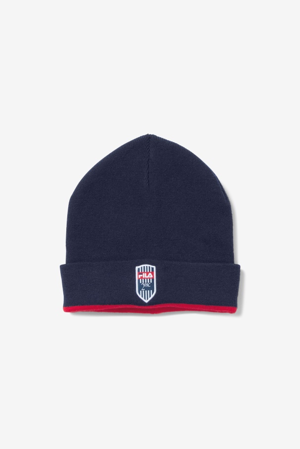 2Pac Beanie Navy/Red Fila UK