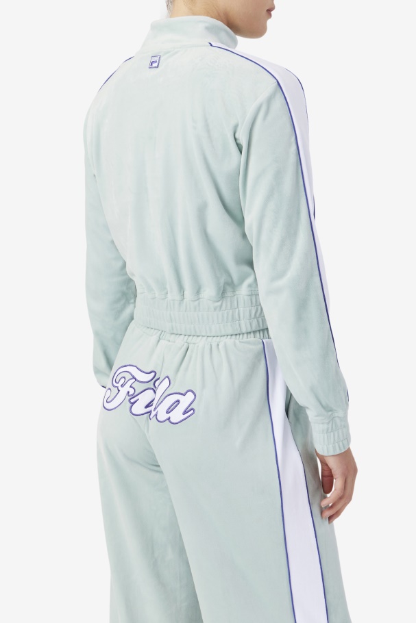 Ether/White/Blue Fila UK Valery Velour Jacket