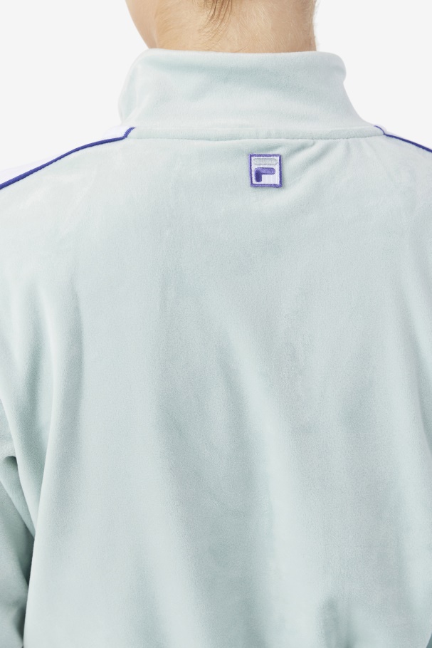 Ether/White/Blue Fila UK Valery Velour Jacket