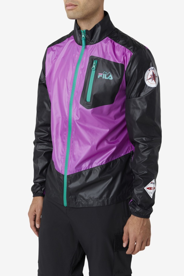 pinnacle jacket Fila UK Purple/Black/Green