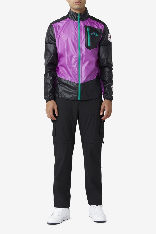 pinnacle jacket Fila UK Purple/Black/Green