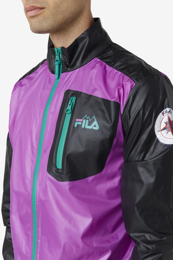 pinnacle jacket Fila UK Purple/Black/Green