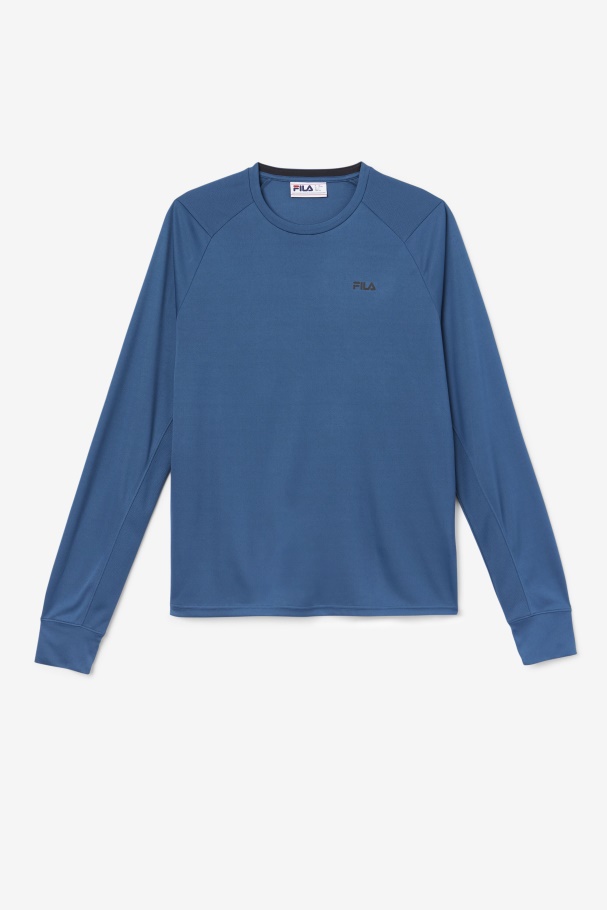 Fila UK Jazam Long Sleeve Crew Majolica Blue/Black