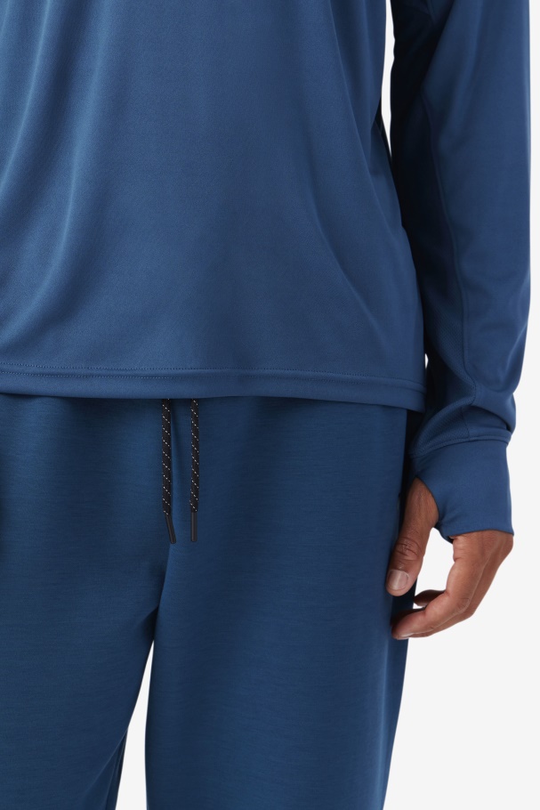 Fila UK Jazam Long Sleeve Crew Majolica Blue/Black