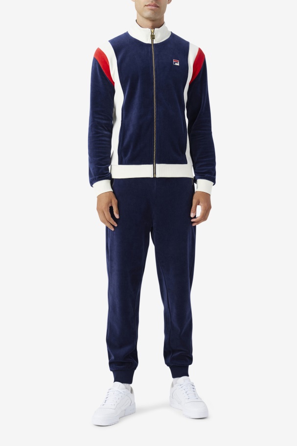 Navy/Egret/Red Floyd Velour Jacket Fila UK