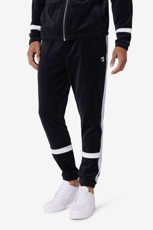 Ravid Velour Pant Fila UK Black/Skyway/White