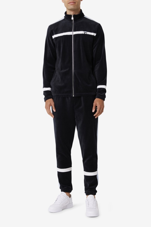 Ravid Velour Pant Fila UK Black/Skyway/White