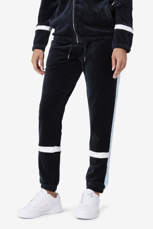 Ravid Velour Pant Fila UK Black/Skyway/White