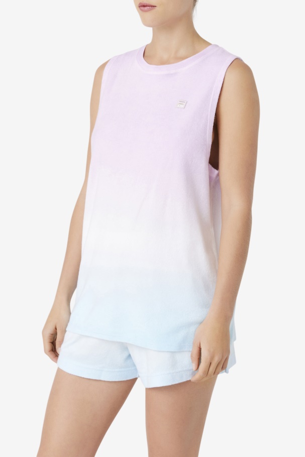 Betti Sleeveless Top Orchid/Blue/Tender Peach Fila UK
