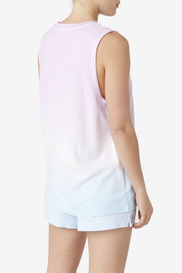 Betti Sleeveless Top Orchid/Blue/Tender Peach Fila UK
