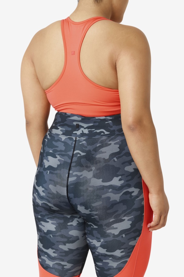 Fila UK Uplift Racerback Bra Top Hot Coral