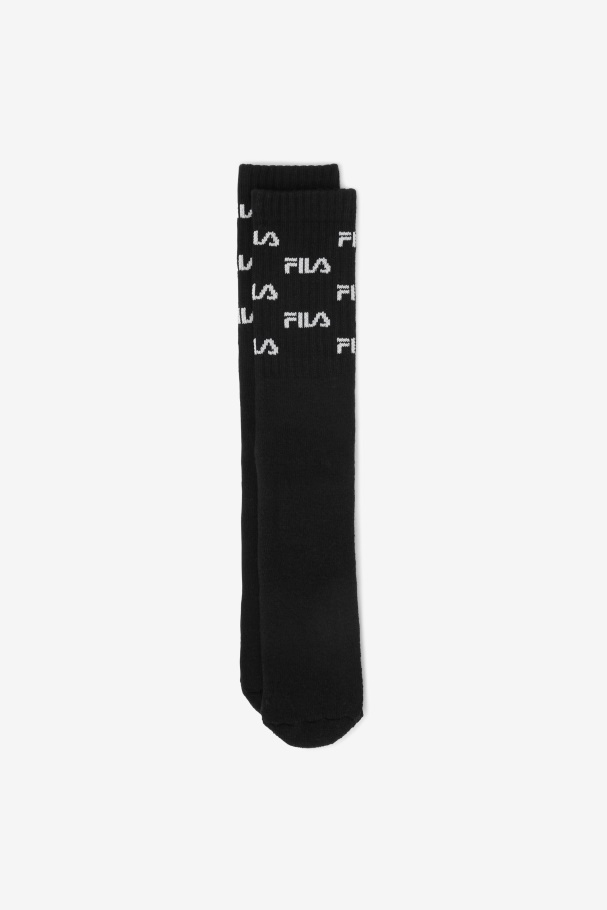 Fila UK Logo Knee High Sock Black