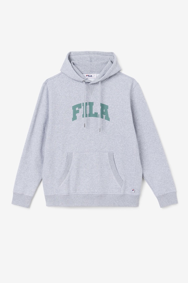 Light Grey Marl/Blue Spruce Fila UK Brook Hoodie