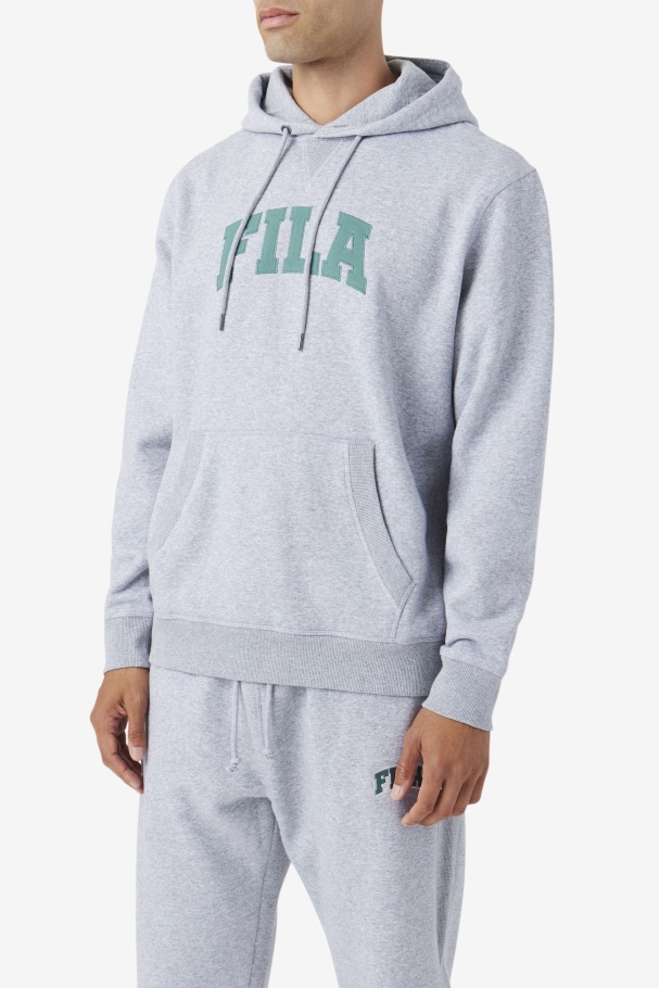 Light Grey Marl/Blue Spruce Fila UK Brook Hoodie