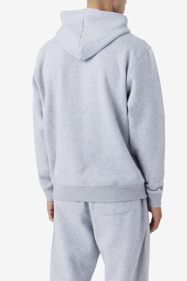 Light Grey Marl/Blue Spruce Fila UK Brook Hoodie