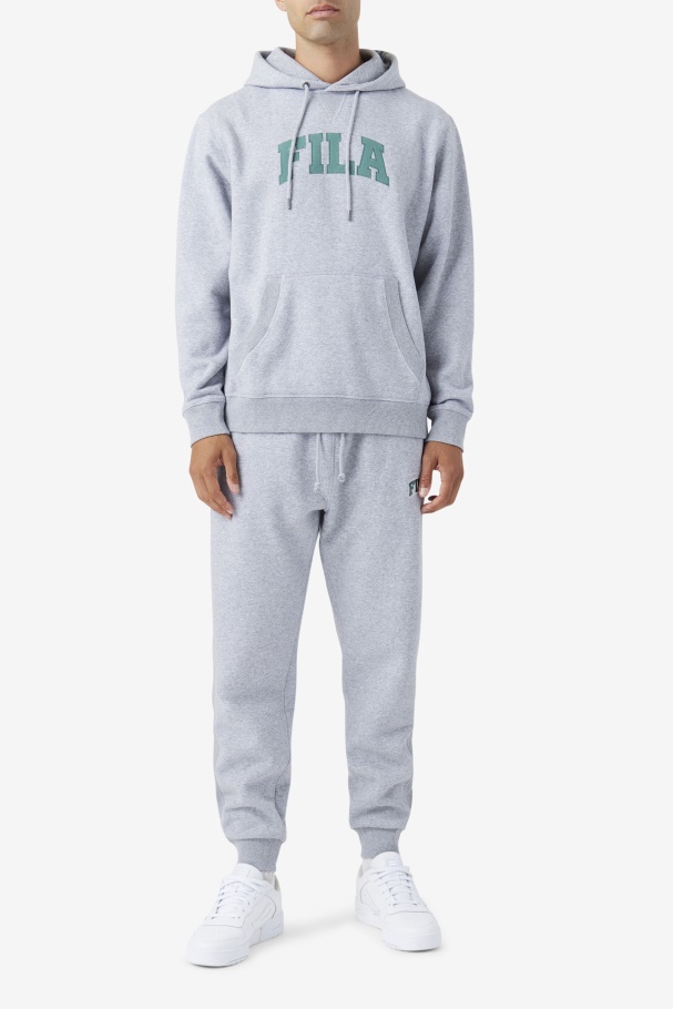Light Grey Marl/Blue Spruce Fila UK Brook Hoodie