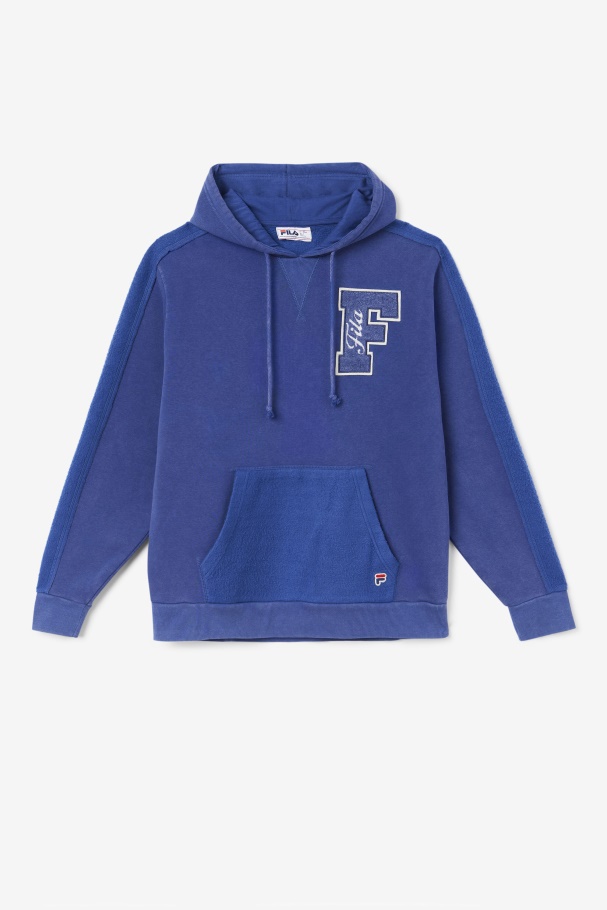Bryson Vintage Wash Hoodie Fila UK Blue/Gardenia
