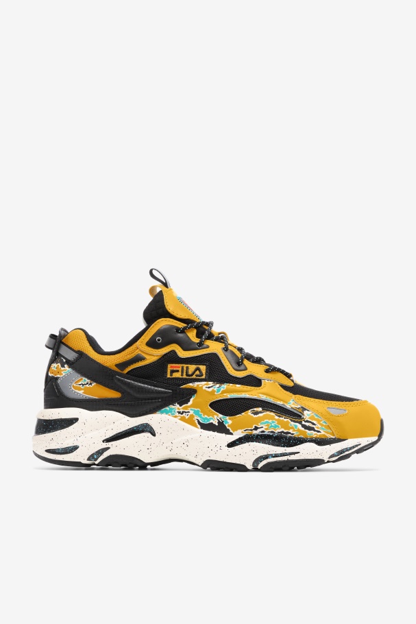 Men's Ray Tracer Apex Fila UK Black/Golden Rod/White