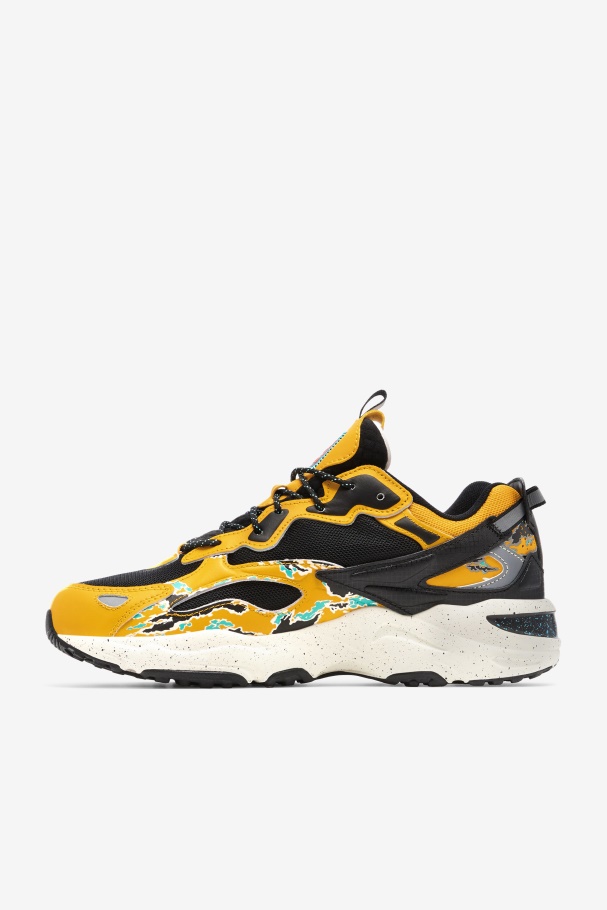 Men\'s Ray Tracer Apex Fila UK Black/Golden Rod/White