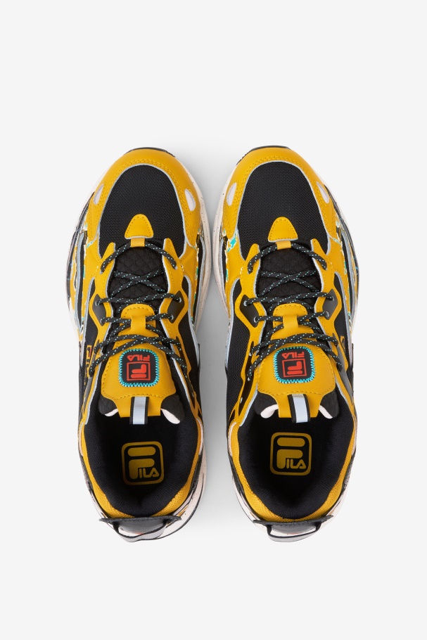 Men\'s Ray Tracer Apex Fila UK Black/Golden Rod/White