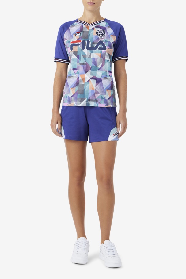 Blue/Ether/White Oeakleigh Shorts Fila UK