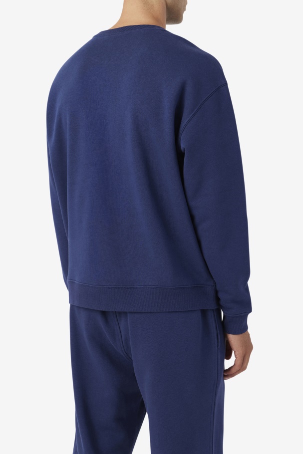 2Pac Fleece Patch Crew Fila UK Navy