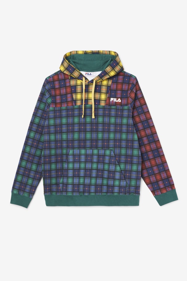 June Bug/Rhubarb/Navy Dorm Plaid Hoodie Fila UK