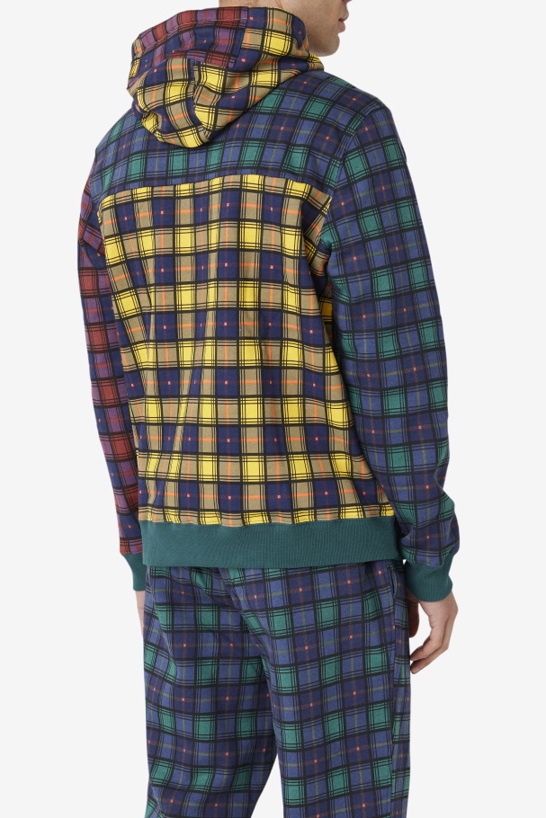 June Bug/Rhubarb/Navy Dorm Plaid Hoodie Fila UK