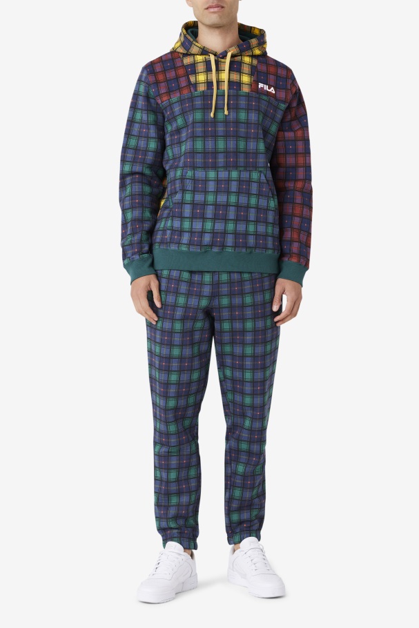 June Bug/Rhubarb/Navy Dorm Plaid Hoodie Fila UK