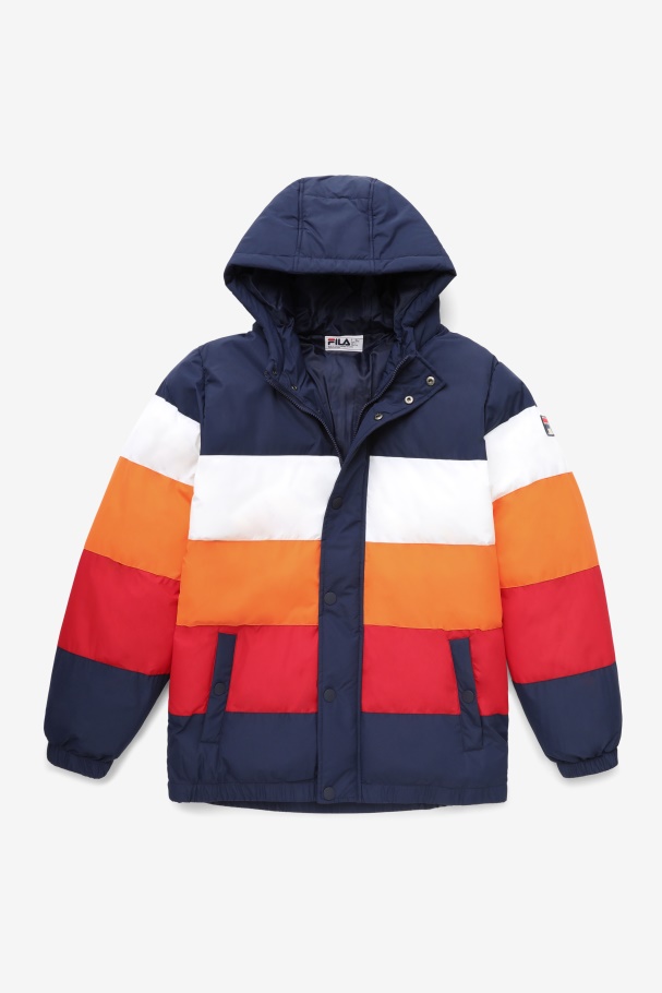 giovanni puffa jacket Fila UK Peacoat/White/Sun Orange/Red
