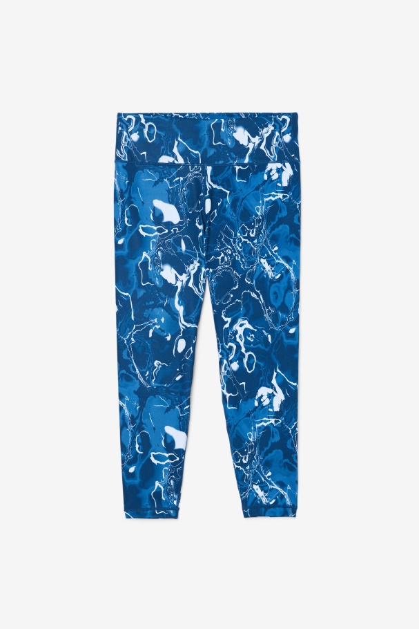 Forza Sleek 7/8 Leggings Navy Marble Fila UK