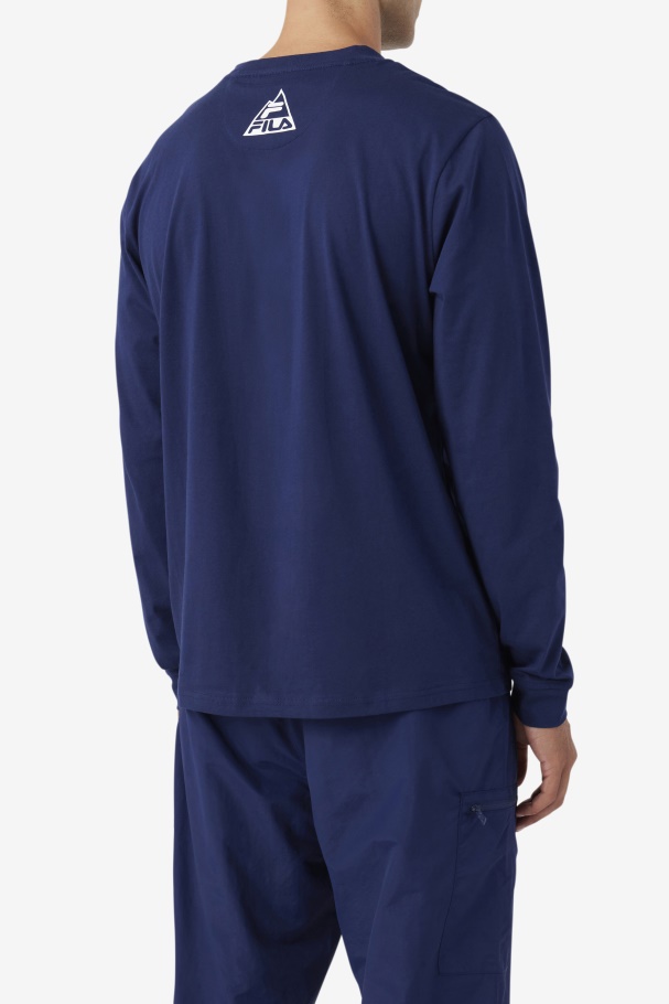 Fila UK Navy/Iced Aqua/Egret Kare Long Sleeve Tee