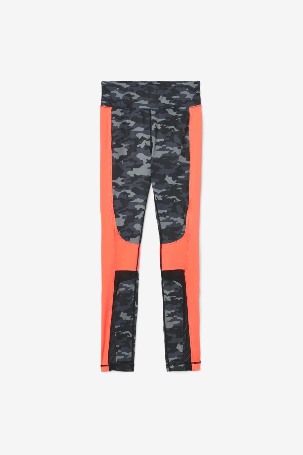 Forza Color Blocked Legging Fila UK Dark Camo/Coral/Black
