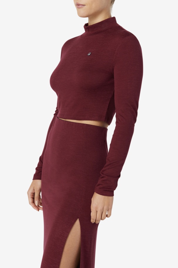 Fila UK Tawny Port Luise Turtleneck Top