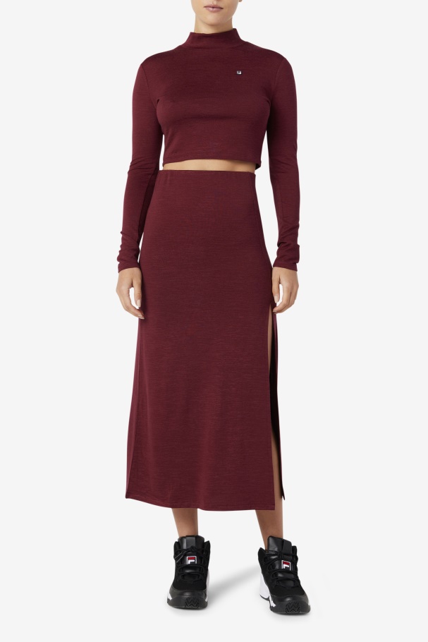 Fila UK Tawny Port Luise Turtleneck Top