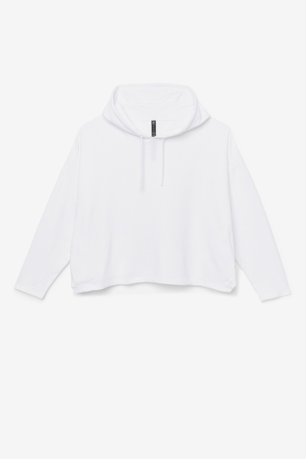 Fila UK Fi-Lux Cropped Hoodie White