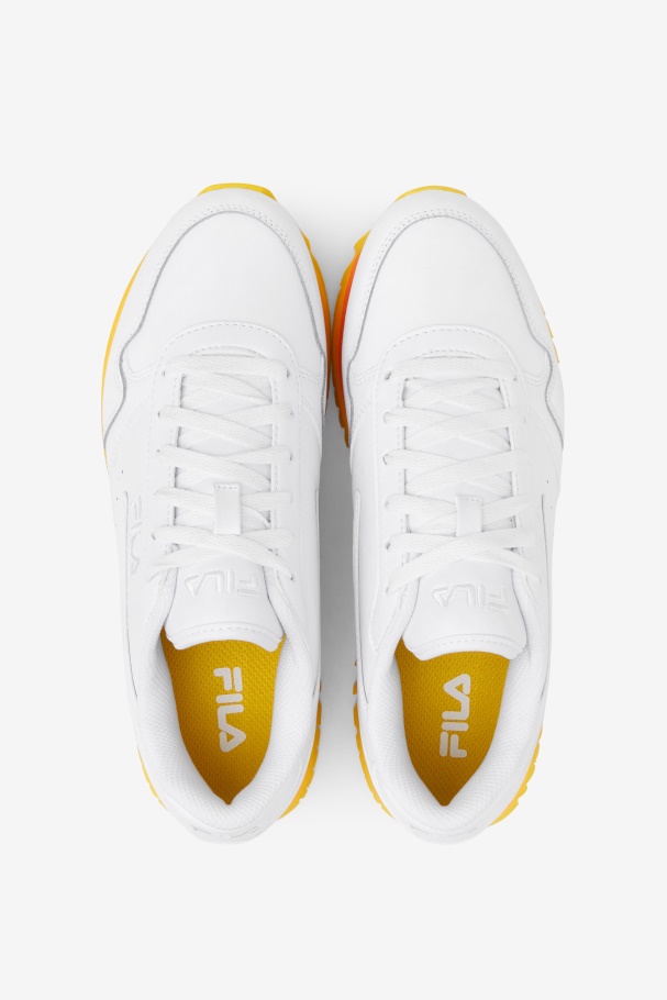 Women\'s Orbit Stripe White/Rhubarb/Lemon Fila UK