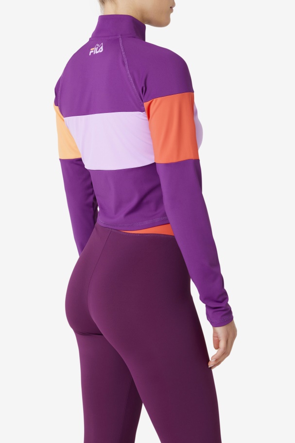 Fila UK Jaida Based Layer Half Zip Charisma/Crocus Petal/Cayenne