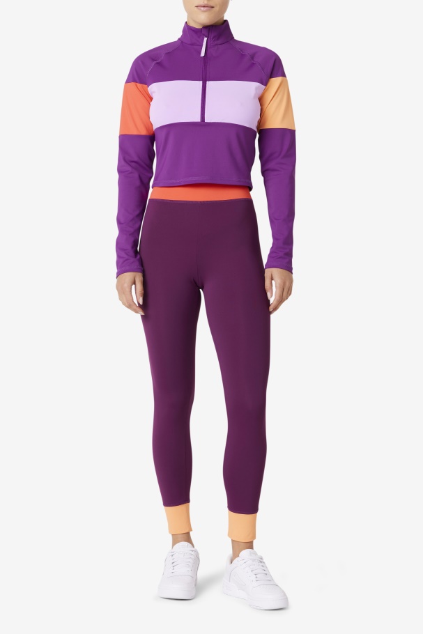 Fila UK Jaida Based Layer Half Zip Charisma/Crocus Petal/Cayenne