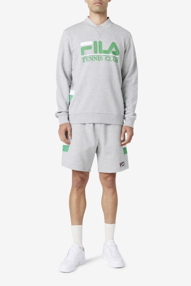 Fila UK Langlen Short Light Grey/Jelly Bean/White