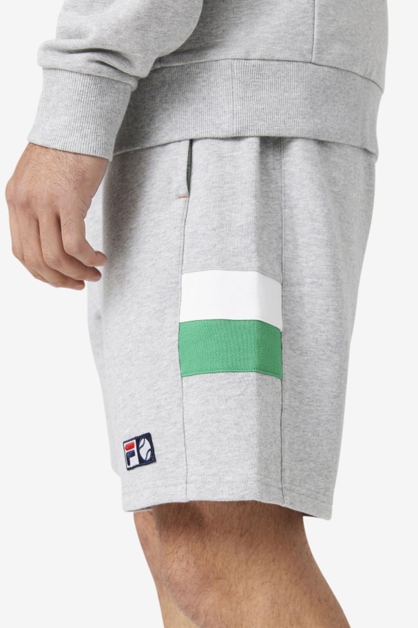Fila UK Langlen Short Light Grey/Jelly Bean/White