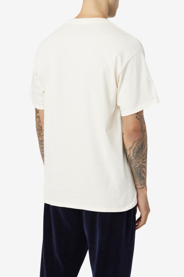 Fila UK Gardenia/Navy/Red Original Fitness Tee