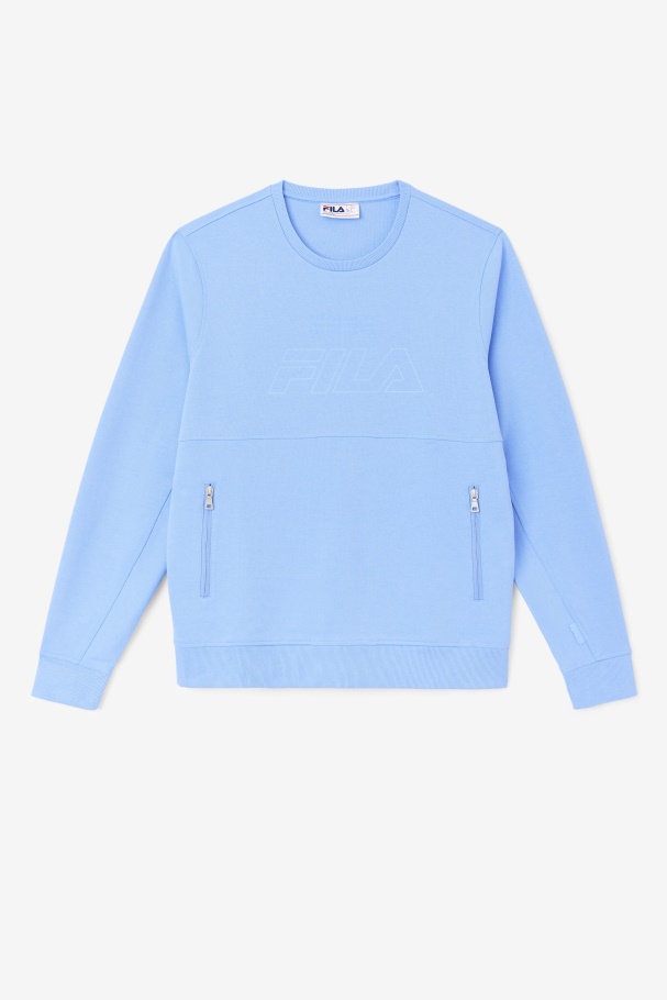 Cornflower Blue Arev Sweatshirt Fila UK