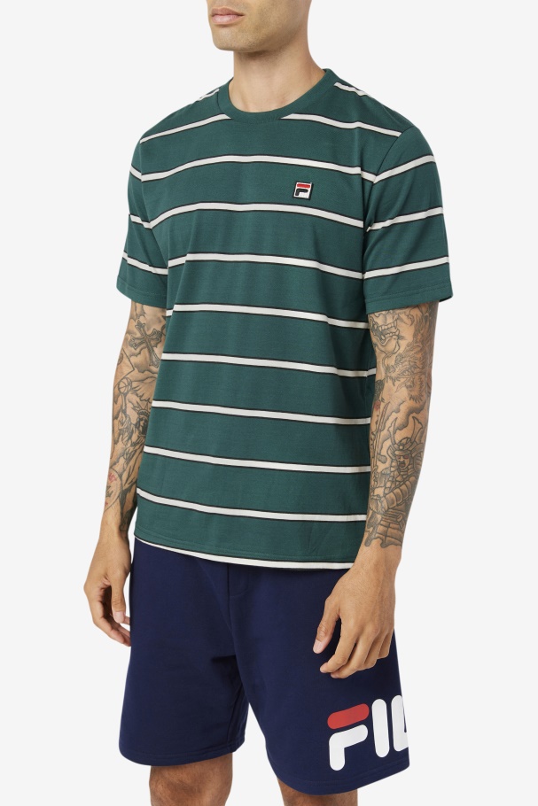 June Bug/White Fila UK Felix Tee