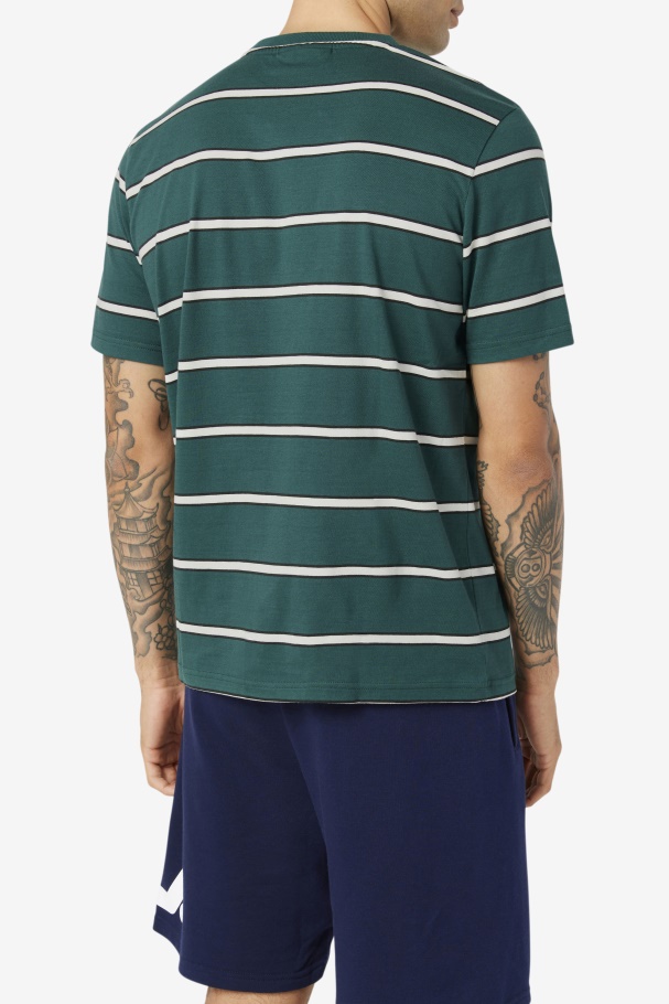 June Bug/White Fila UK Felix Tee