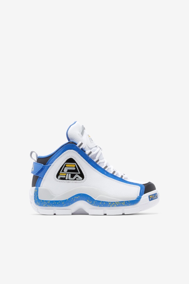 Fila UK Big Kids' Grant Hill 2 White/Nebula Blue/Lemon