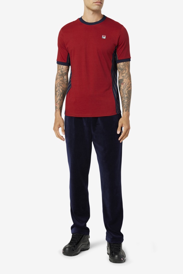 Rhubarb/Peacoat/Golden Glow Warner Tee Fila UK