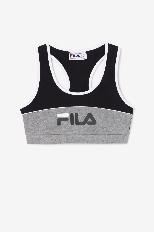 Kairi Bra Top Fila UK Black/Heather/White
