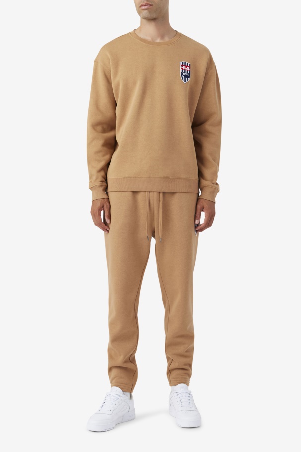 2Pac Patch Jogger Fila UK Tobacco Brown